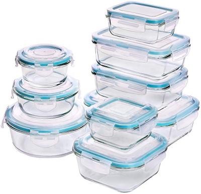 China Reusable Glass Lunch Box 3 Compartment Microwave Food Box Eco - Friendly Sustainable Food Container for sale