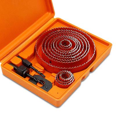 China Carbon Steel Hole Drilling Bit Gypsum Board Downlight Reamer Woodworking Hole Opener Set for sale