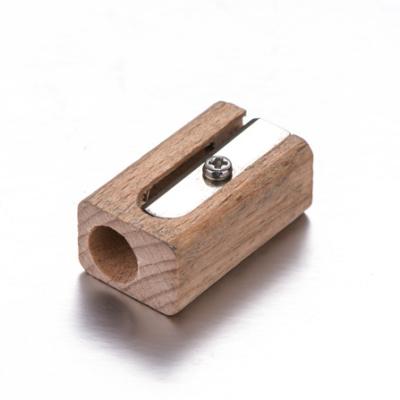 China Beech Wood Environmentally Friendly Single Hole Easy To Use Pencil Sharpener for sale