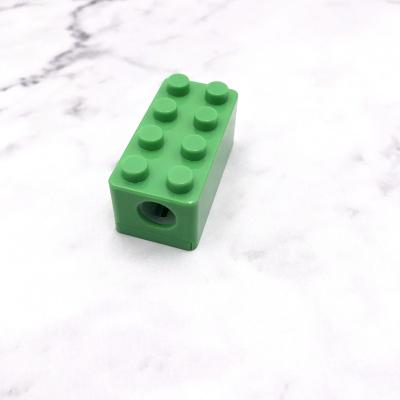 China ABS+Metal Design Toy Building Block Bulletproof Single Hole ABS Pencil Sharpener for sale