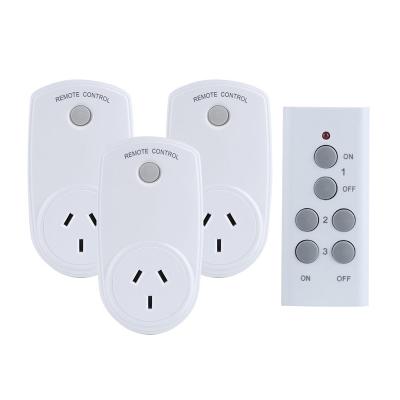 China Smart Outlet 3 Outlet Australia 230V Wireless Residential / Multipurpose Digital Regulation Remote Control Switch for sale