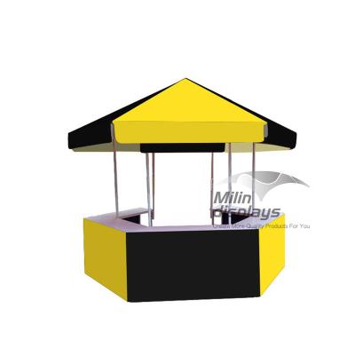 China Outdoor Advertising Portable Promotional Tent Steel Hexagonal Minaret Tents for sale