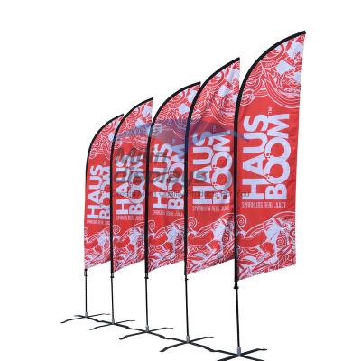 China Portable Custom Beach Advertising Flag Pole Set For Outdoor Events for sale