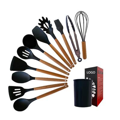 China Viable Wholesale Tools Stand Up Kitchen Silicone Utensils Copper Tool Kit for sale