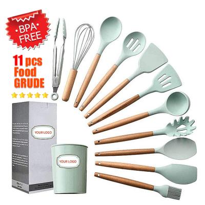 China Viable Professional Production Cookware Kitchen Silicone Utensils Tool Kit for sale