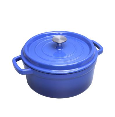 China Sustainable Cast Iron Glazed Casserole Kitchen Cookware Cooking Pot Food Pot for sale