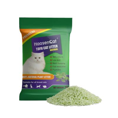 China Green Tea Cat Litter Sustainable Pet Grooming Cleaning Products For Tofu Cat Litter for sale