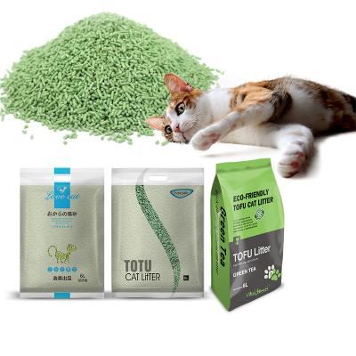 China Sustainable Tofu Cat Litter Cleaning Pet Biodegradable Cat Litter for sale