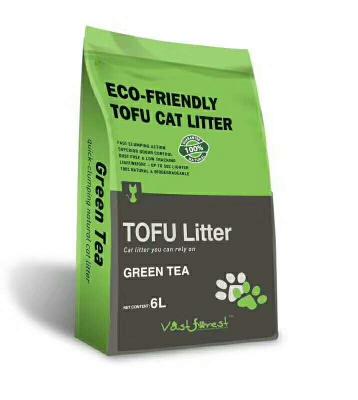 China Viable Fresh Step Tofu Cat Litter Green Tea Botanical Cat Litter for sale