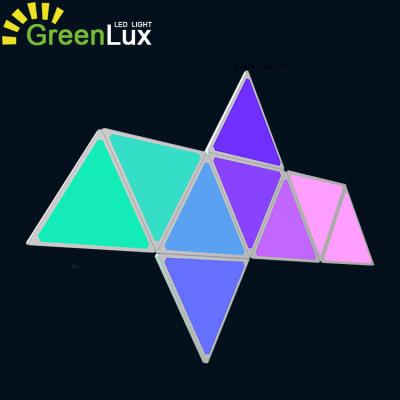 China amazon lazada DIY 9pcs Smart triangle kits magic RGB smart light panels with music,wifi,app control zu verkaufen