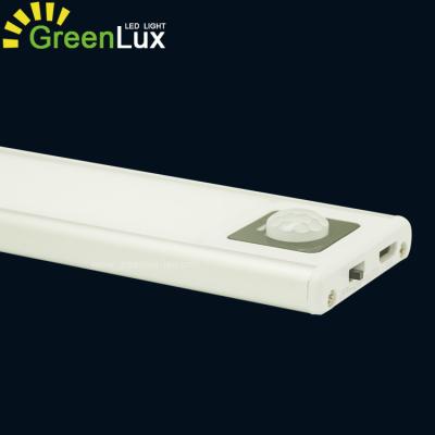 China Sensor Motion Wardrobe LED Linear Light Under Cabinet Lighting USB Battery Rechargeable zu verkaufen