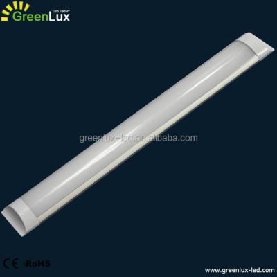 中国 Human sensor Ceiling mounted 40watt 4ft Slim LED Linear batten light luminaires for car parking, office, warehouse,store room 販売のため