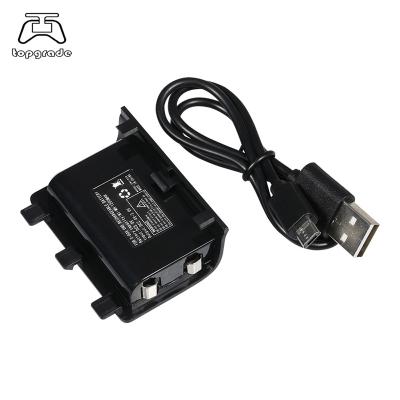 China Video Game Player Suitable for XBOX ONE Rechargeable External Game Controller Capacity 1200mah Battery Black White(ES) for sale