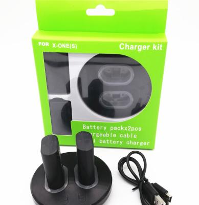 China 1400mah Rechargeable Battery Gamepad USB Charging Dock Station Charger 2 Charging Battery For XBOX ONE Controller Joystick Charge Kit for sale