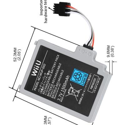 China Wholesale ABS factory spot apply to Nintendo wup-012 3.7V 1500mah wiiu pad game battery. for sale