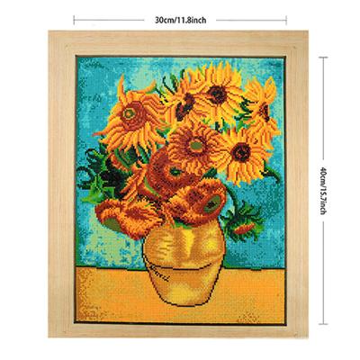 China Custom Canvas Famous Painting Modern Diamond Painting Canvas Print Art Print Drawing Room Wall Sunflower for sale