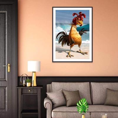 China Realistic DIY 5D Diamond Painting Beach Chicken Scene (set by number) Digital Painting Round Diamonds Diamond Paiting Kits for Adults for sale