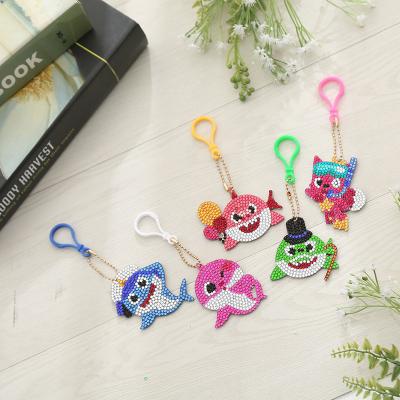 China Custom Elf Bottle Shape Bike Logo Other Chains Rings Promotion Gift Cartoon Sea Spray Shape Finding Nemo Diamond Painting Key Chain for sale