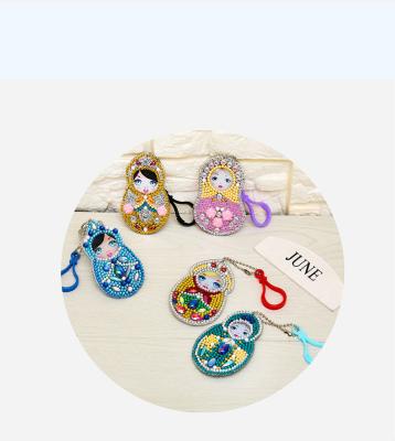 China Live Doll Shape Diamond Painting Dolls Key Chain Logo Promotion Gift Other Chains Rings Bottle Spray Japanese Custom Shape Bike for sale