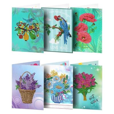 China Wholesale Europe Popular Colorful Animals Custom Children's Birthday Happy Greeting Diamond Cards In Bulk for sale