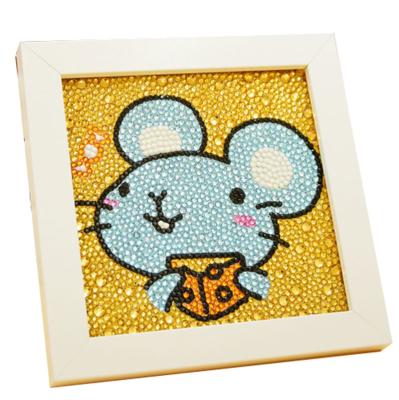 China Best Selling Modern Environmental Protection Children's Room Decoration Painting Diy Cartoon Animal Diamond Photo Frame Painting for sale