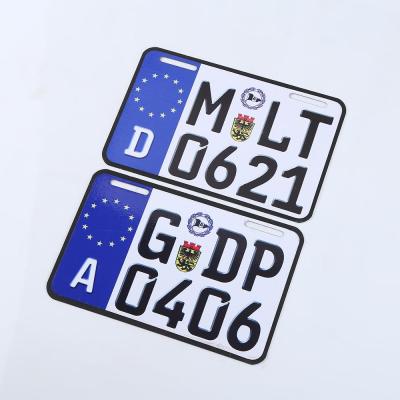 China Gray Card Aluminum Wholesale Plate Reflective European License Plate With Logo for sale