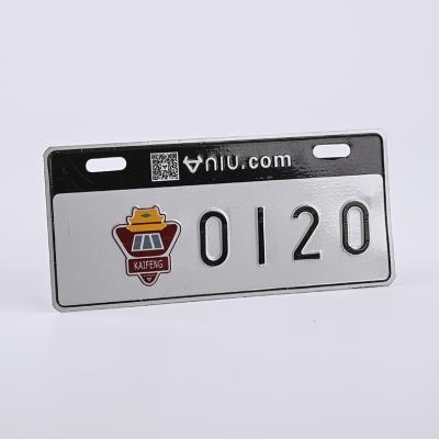 China Wholesale Custom Flat Novelty Design Motorcycle Car Number Anti Reflective Film Embossed License Plate for sale