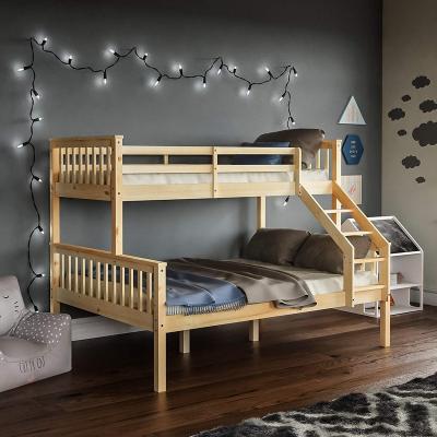 China Bunk Beds Modern Pine Solid Wood Bunk Bed With Ladder for sale