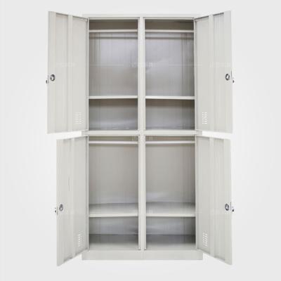 China (Height)Adjustable Office Furniture Fabrics Steel Cabinet Wardrobe Metal Storage Wardrobe Closet for sale