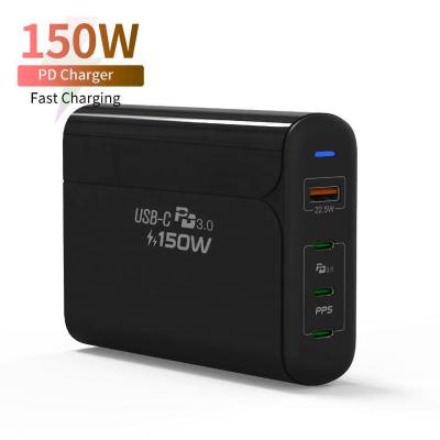 China Tablet Phone Laptop Charging Palladium Multi Charger High Power Ports 150W Palladium Desktop Fast Charger for sale