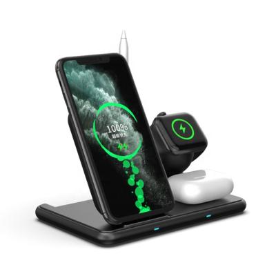 China Smart Watch 4 in 1 Wireless Charger with Stand Desk Organizer with Wireless Charger Sublimation for sale