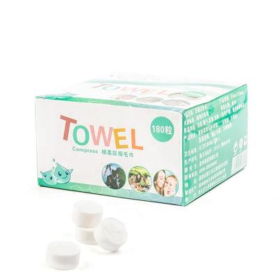 China New Type Hotel Compressed Towel Round Shape Kid Safe Selling Well White Compressed Towel for sale