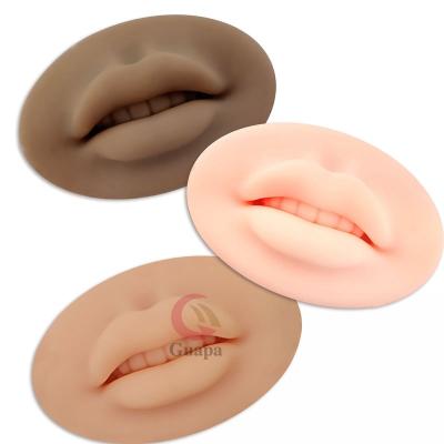 China Lip Blush Microblading Silicone 3D Open Soft Lip Skin Newest Design Realistic Practice Skin Mouth for Microshading PMU Tattoo Artist Academy Training for sale