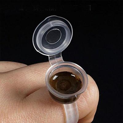 China Wholesale Disposable Clear Plastic Tattoo Ink Ring Cups Eyebrow/Tattoo Lip for sale