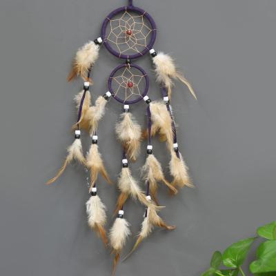 China 2021 Europe factory supplier brand new dreamcatcher metal rings feather dream catcher macrame dream catcher for sale