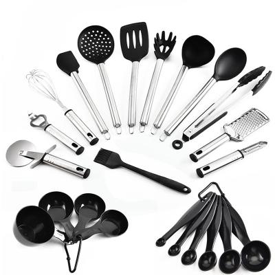 China Viable Kitchen Tools Stainless Steel Cookware Set Silicone Cookware Factory Supply Kitchen Utensil Set for sale