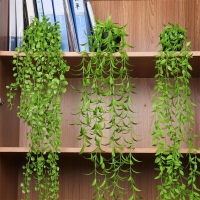 China Artificial Hanging Eucalyptus Minimalist Amazon Plant Indoor Greening Decoration Plastic Home Potted Vines for sale