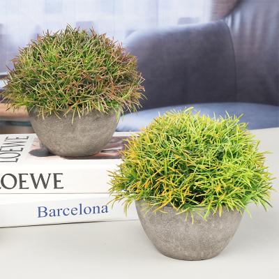 China Beautiful Contemporary High Quality Mini Make Artificial Small Potted Trimmed Fake Shrubs Plants For Bathroom Home Office Decor for sale