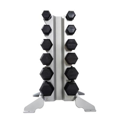 China Modern High Quality Manufacturers Direct Supply Gym Equipment 6 Row Rack Hex Dumbbell Rack for sale