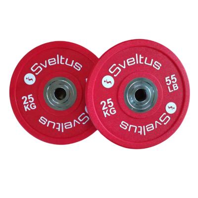 China Custom Manufacture Colored Cast Iron Competition Training Weight Lift Solid Color Solid Rubber Bumper Plate for sale