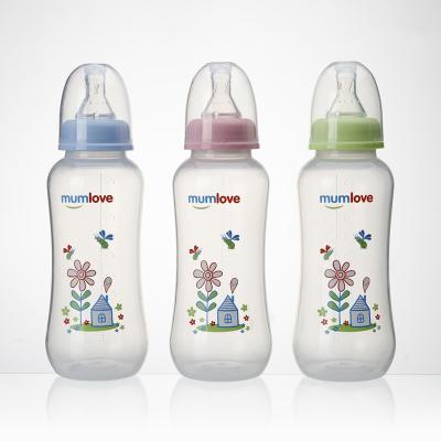 China BPA Free 10 Ounce Bow PP Baby Bottle 300ml Bpa Free Food Grade Feeding Bottle PP Plastic Baby Bottle for sale