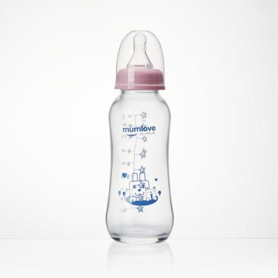 China BPA Free Newborn 225ml Glass Baby Feeding Bottle For Babies for sale