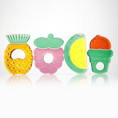 China Free Chewable Baby Toy Baby Teethers Funny Silicone Teething Toy Fruit Soft Shape Bpa Free Chewable Baby Teether for sale