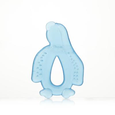 China Water Filled Toy Water Injection Teether Duck Shape Bpa Free Silicon Soft Injection Animal Teether for sale