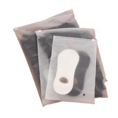 China Wholesale Custom Logo Moisture Proof Frosted Plastic Bag Clothes Zip To Lock Self Seal Bag Clothing Packaging for sale