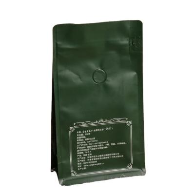 China Factory OEM Bolsas De Cafe Box Moisture Proof Mylar Bottom Stand Up Aluminum Foil Bean Coffee Bag With Pocket Valve for sale