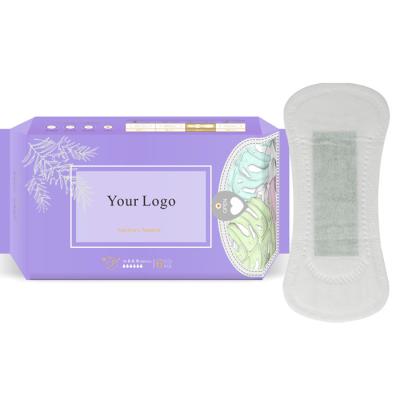 China Breathable Organic Feminine Herbal Organic Cotton Menstrual Pads Biodegradable Sanitary Napkin for sale