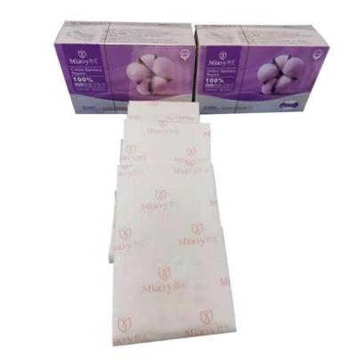 China 2021 new products color cotton pure breathable ultra-thin biodegradable color cotton female sanitary napkin for sale