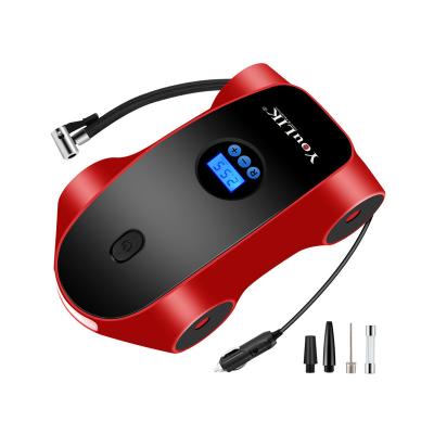 China Car tires direct selling red ex-factory price small portable electric air inflator tire pump for balloon for sale