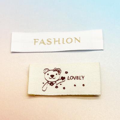 China Sustainable Eco Reuse Garment Logo Neck Custom Woven Labels for Apparel for sale